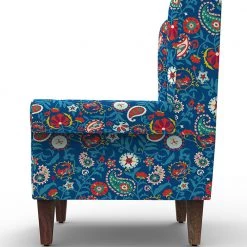 Chumbakdesign Begum Wing Chair - India Paisleys Blue Furniture & Storage