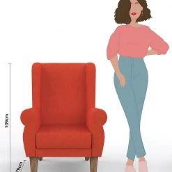 Chumbakdesign Begum Wing Chair - Plain