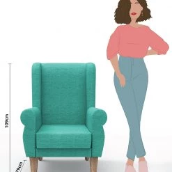 Chumbakdesign Furniture & Storage Begum Wing Chair - Maldivian Teal 16 Chumbakdesign Furniture & Storage Begum Wing Chair - Maldivian Teal