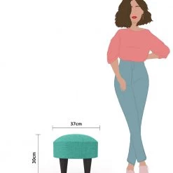 Chumbakdesign Furniture & Storage Begum Foot Rest -Maldivian Teal