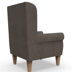 Chumbakdesign Begum Wing Chair - Brown Coal Furniture & Storage