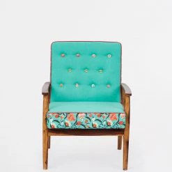 Chumbakdesign Memsaab Arm Chair - Tuffted Teal Furniture & Storage