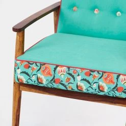 Chumbakdesign Memsaab Arm Chair - Tuffted Teal Furniture & Storage