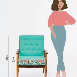 Chumbakdesign Memsaab Arm Chair - Tuffted Teal Furniture & Storage