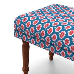 Chumbakdesign Furniture & Storage Nawaab Bench - Blue Ikkat