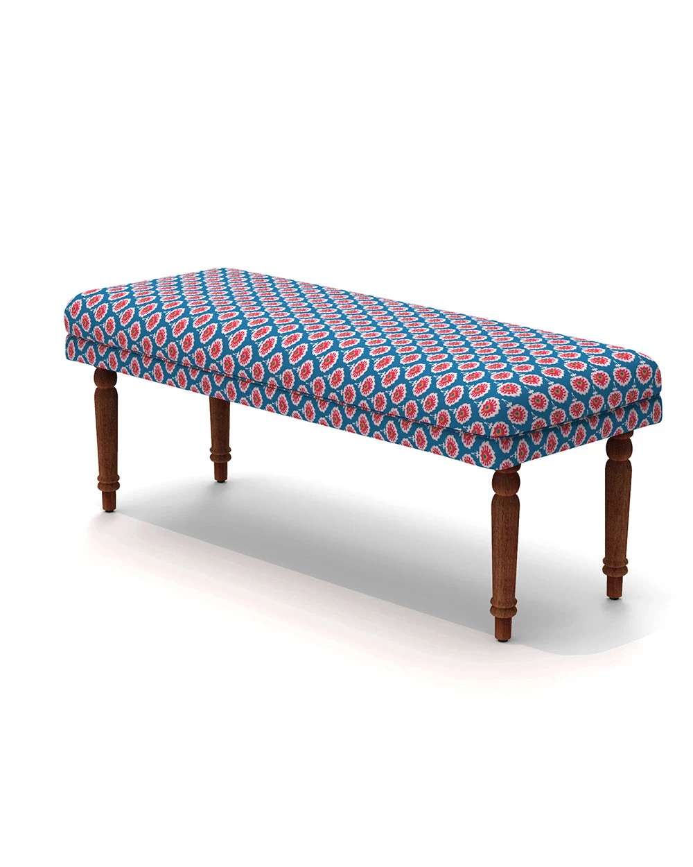 Chumbakdesign Furniture & Storage Nawaab Bench - Blue Ikkat 6 Chumbakdesign Furniture & Storage Nawaab Bench - Blue Ikkat