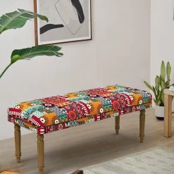 Chumbakdesign Furniture & Storage Nawaab Bench - Floral Swirls