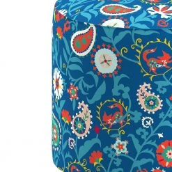 Chumbakdesign French Pouffe - India Paisleys Blue