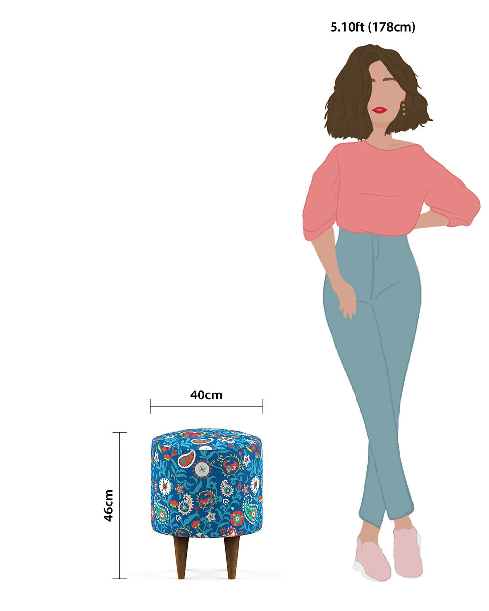 Chumbakdesign The French Pouffe - Printed 55 Chumbakdesign The French Pouffe - Printed