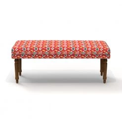 Chumbakdesign Furniture & Storage Nawaab Bench - Red Ikkat