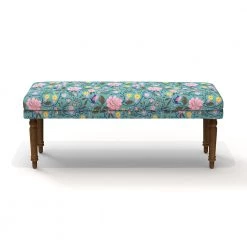 Chumbakdesign Nawaab Bench - Spring Bloom Teal Furniture & Storage 11 Chumbakdesign Nawaab Bench - Spring Bloom Teal Furniture & Storage