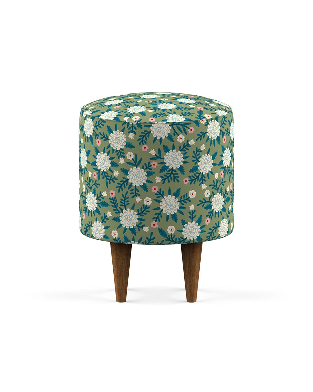 Chumbakdesign Furniture & Storage French Pouffe - Spring Marigold Green 4 Chumbakdesign Furniture & Storage French Pouffe - Spring Marigold Green
