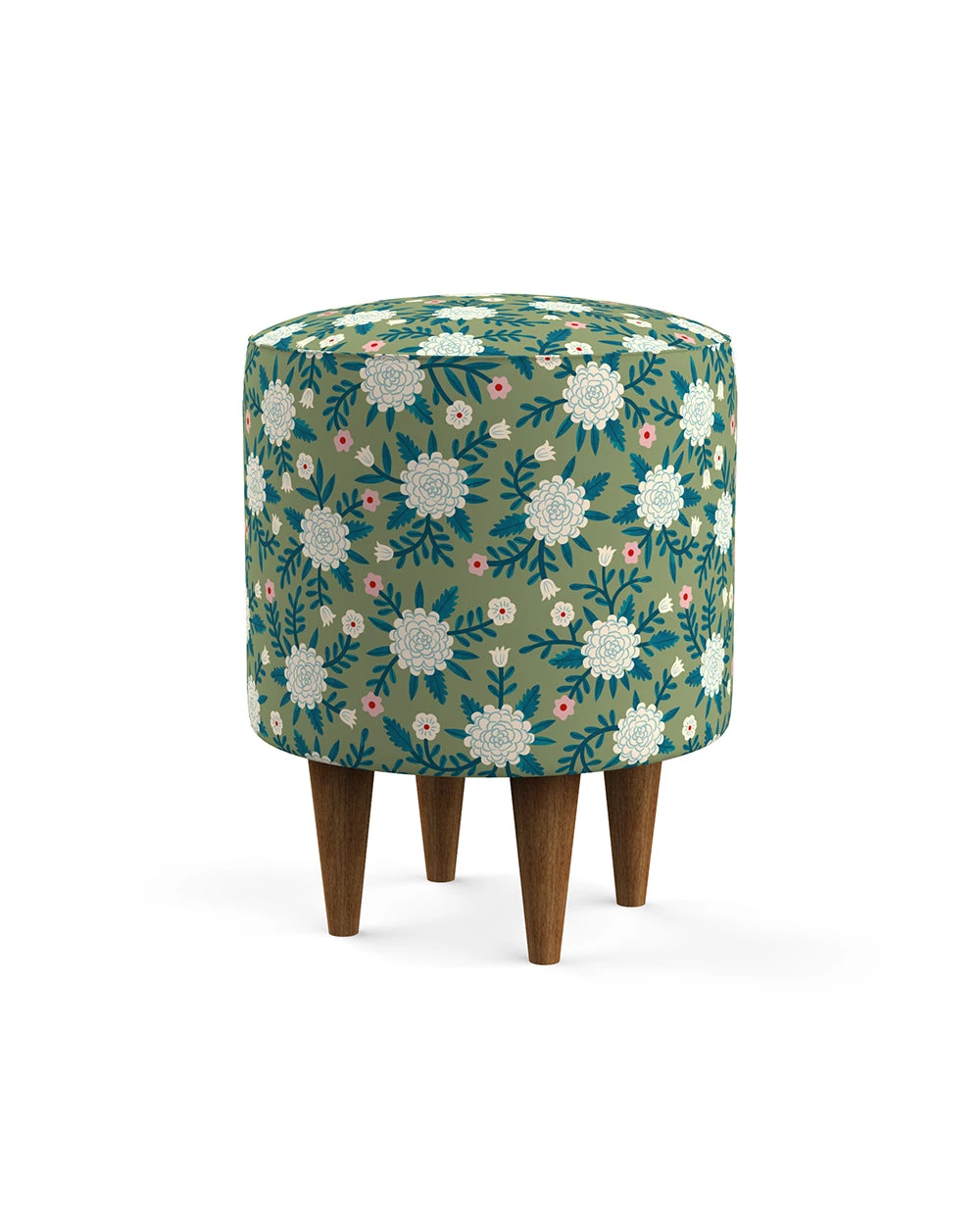 Chumbakdesign Furniture & Storage French Pouffe - Spring Marigold Green 5 Chumbakdesign Furniture & Storage French Pouffe - Spring Marigold Green