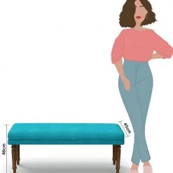 Chumbakdesign Nawaab Bench - Maldivian Teal