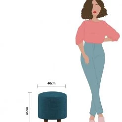 Chumbakdesign French Pouffe - Mediterranian Blue 13 Chumbakdesign French Pouffe - Mediterranian Blue