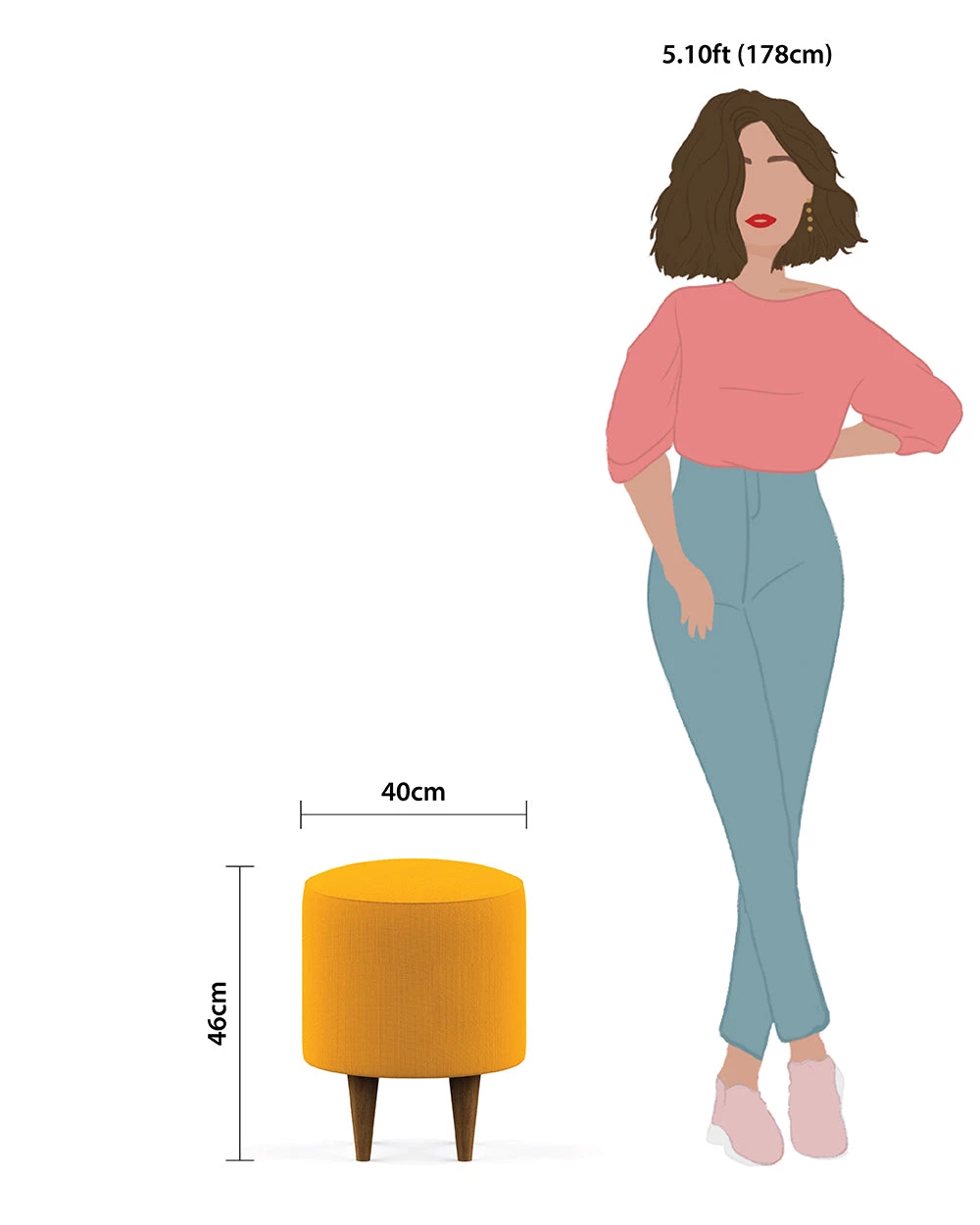 Chumbakdesign French Pouffe - Sahara Mustard 7 Chumbakdesign French Pouffe - Sahara Mustard