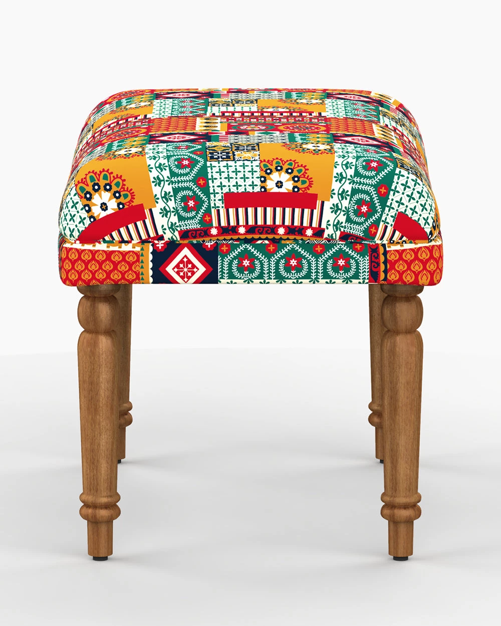 Chumbakdesign Furniture & Storage Nawaab Bench Small - Floral Swirls 6 Chumbakdesign Furniture & Storage Nawaab Bench Small - Floral Swirls