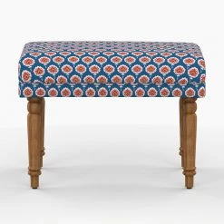Chumbakdesign Nawaab Bench Small - Blue Ikkat 11 Chumbakdesign Nawaab Bench Small - Blue Ikkat