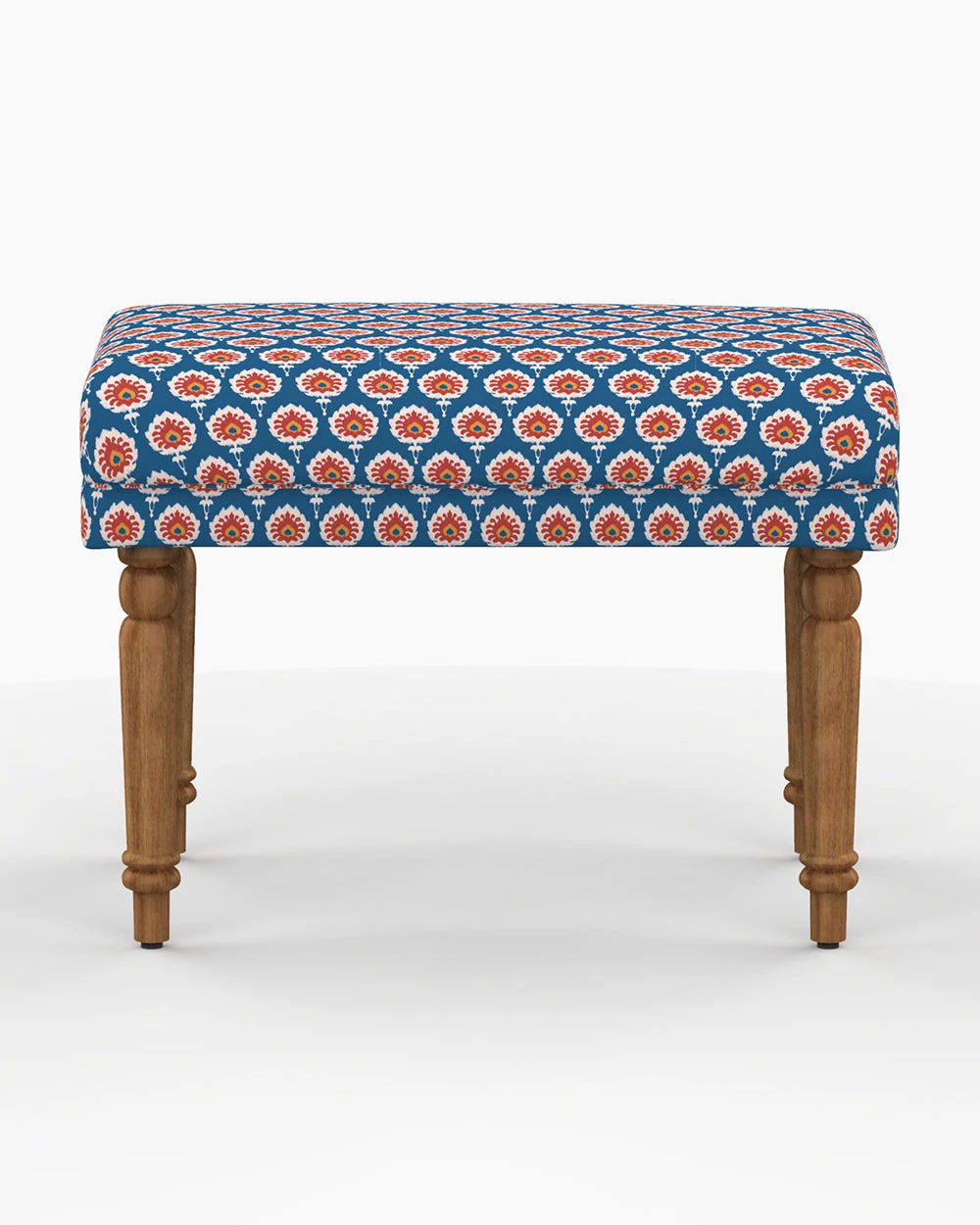 Chumbakdesign Nawaab Bench Small - Blue Ikkat 4 Chumbakdesign Nawaab Bench Small - Blue Ikkat