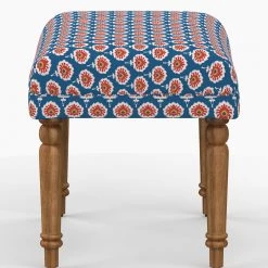 Chumbakdesign Nawaab Bench Small - Blue Ikkat 12 Chumbakdesign Nawaab Bench Small - Blue Ikkat