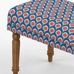 Chumbakdesign Nawaab Bench Small - Blue Ikkat 13 Chumbakdesign Nawaab Bench Small - Blue Ikkat
