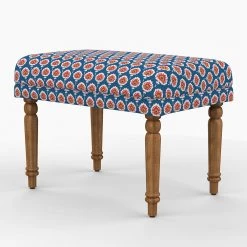 Chumbakdesign Nawaab Bench Small - Blue Ikkat 15 Chumbakdesign Nawaab Bench Small - Blue Ikkat