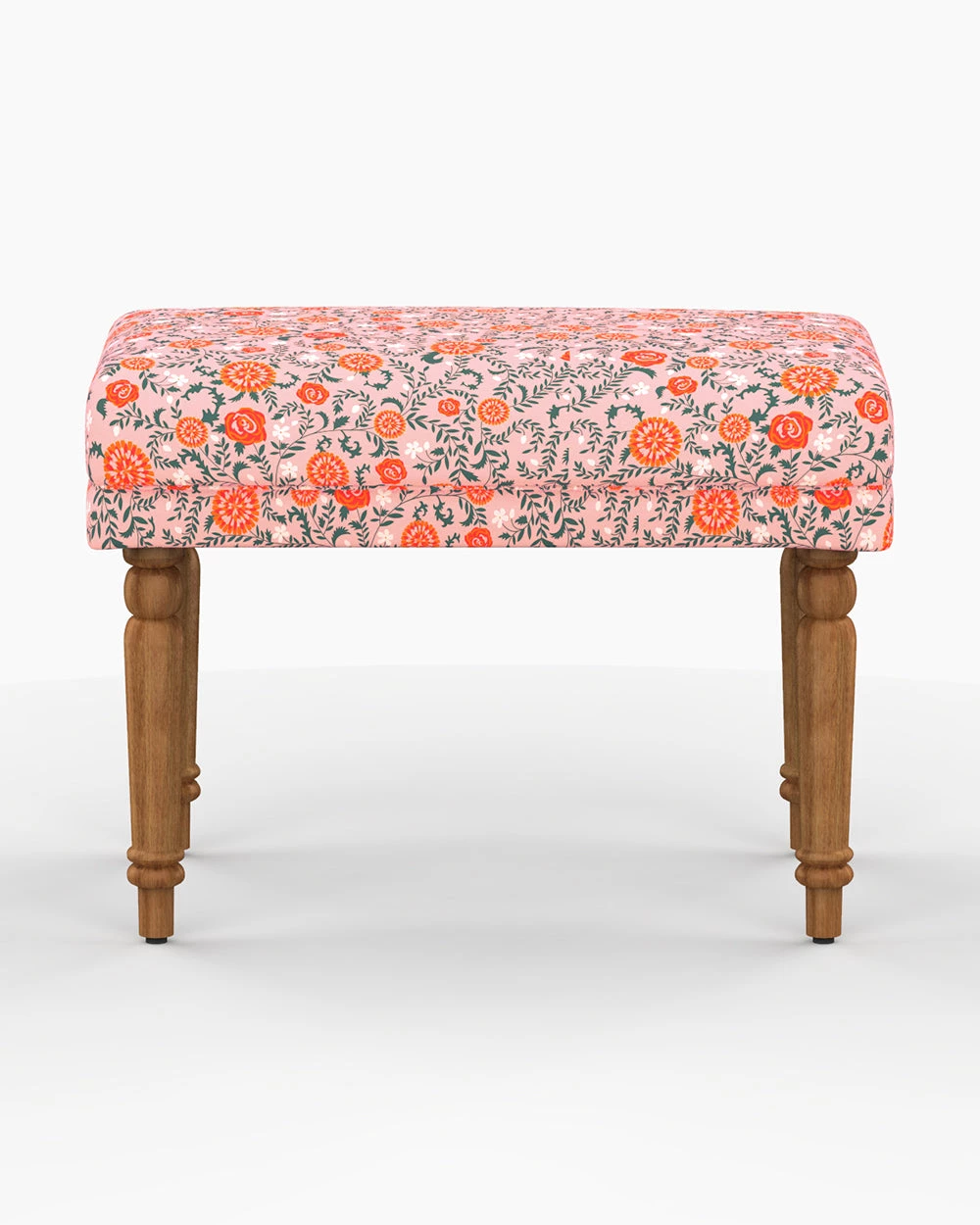Chumbakdesign Furniture & Storage Nawaab Bench Small - Earthy Florals 4 Chumbakdesign Furniture & Storage Nawaab Bench Small - Earthy Florals