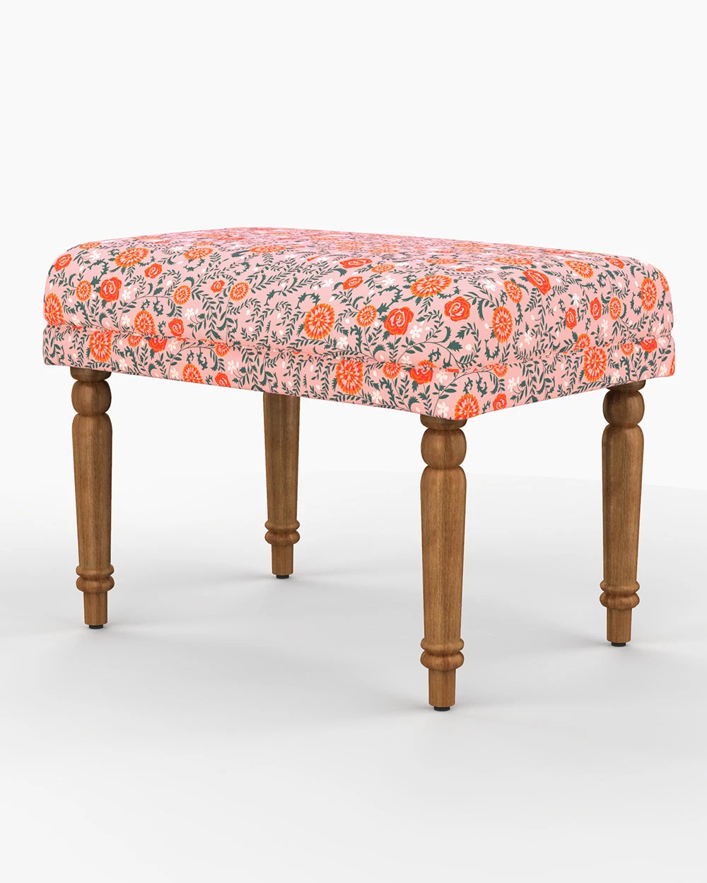 Chumbakdesign Furniture & Storage Nawaab Bench Small - Earthy Florals 5 Chumbakdesign Furniture & Storage Nawaab Bench Small - Earthy Florals