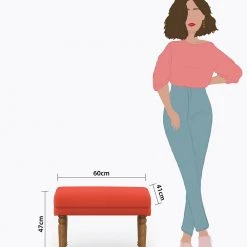 Chumbakdesign Furniture & Storage Nawaab Bench Small - Carribean Coral