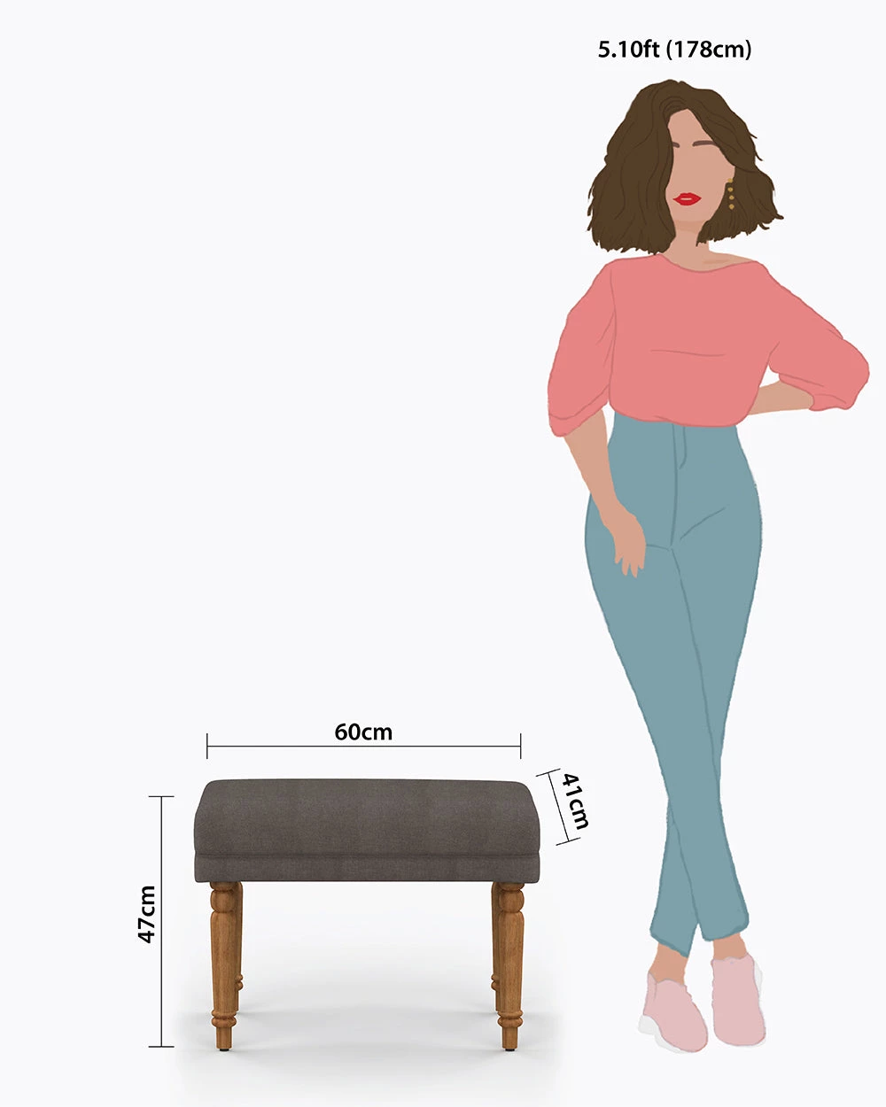 Chumbakdesign Nawaab Bench Small - Brown Coal Furniture & Storage 11 Chumbakdesign Nawaab Bench Small - Brown Coal Furniture & Storage