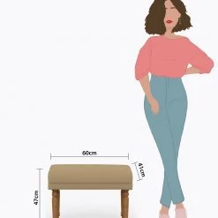 Chumbakdesign Nawaab Bench Small - Beach Beige