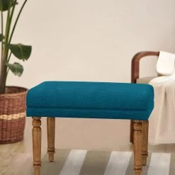Chumbakdesign Furniture & Storage Nawaab Bench Small - Mediterranian Blue