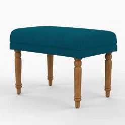 Chumbakdesign Furniture & Storage Nawaab Bench Small - Mediterranian Blue 13 Chumbakdesign Furniture & Storage Nawaab Bench Small - Mediterranian Blue