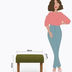 Chumbakdesign Furniture & Storage Nawaab Bench Small - Savanna Green