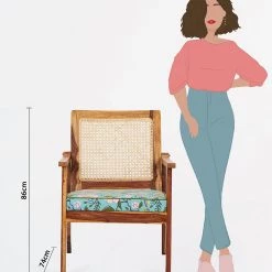 Chumbakdesign Furniture & Storage French Rattan Arm Chair -Spring Bloom 15 Chumbakdesign Furniture & Storage French Rattan Arm Chair -Spring Bloom