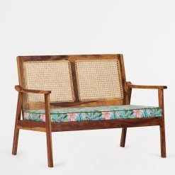 Chumbakdesign Furniture & Storage French Rattan Loveseat-2 Seater,Spring Bloom 11 Chumbakdesign Furniture & Storage French Rattan Loveseat-2 Seater,Spring Bloom