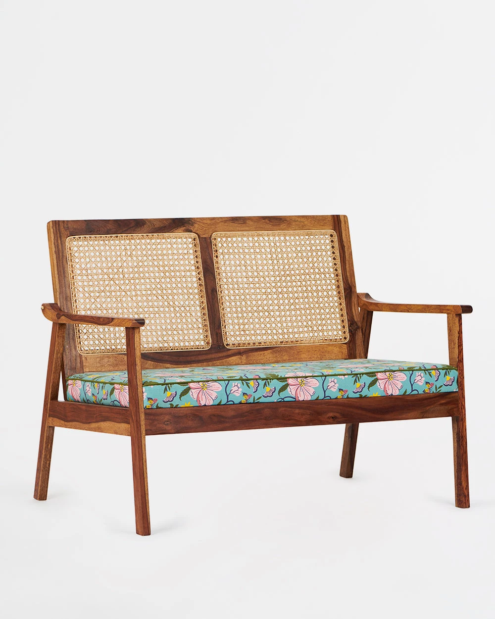 Chumbakdesign Furniture & Storage French Rattan Loveseat-2 Seater,Spring Bloom 5 Chumbakdesign Furniture & Storage French Rattan Loveseat-2 Seater,Spring Bloom