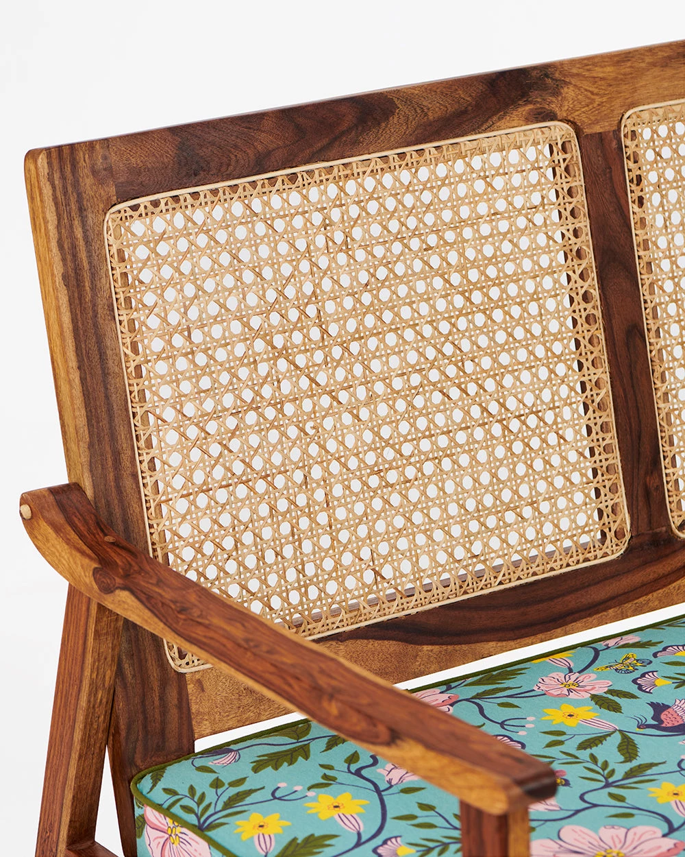 Chumbakdesign Furniture & Storage French Rattan Loveseat-2 Seater,Spring Bloom 8 Chumbakdesign Furniture & Storage French Rattan Loveseat-2 Seater,Spring Bloom