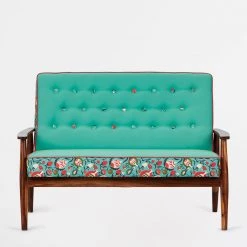 Chumbakdesign Memsaab Loveseat - 2 Seater, Tuffted Teal