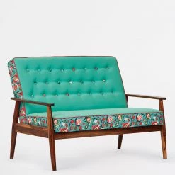 Chumbakdesign Memsaab Loveseat - 2 Seater, Tuffted Teal