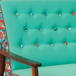 Chumbakdesign Memsaab Loveseat - 2 Seater, Tuffted Teal