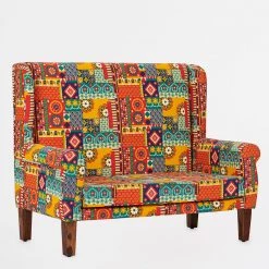 Chumbakdesign Furniture & Storage Begum Loveseat - 2 Seater, Floral Swirls