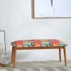 Chumbakdesign Jodhpur Bench - Floral Swirls Red
