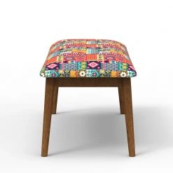 Chumbakdesign Jodhpur Bench - Floral Swirls Red