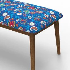 Chumbakdesign Furniture & Storage Jodhpur Bench - India Paisleys Blue
