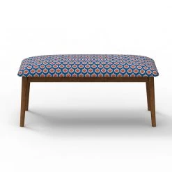 Chumbakdesign Furniture & Storage Jodhpur Bench - Blue Ikkat