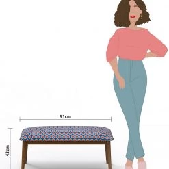 Chumbakdesign Furniture & Storage Jodhpur Bench - Blue Ikkat 16 Chumbakdesign Furniture & Storage Jodhpur Bench - Blue Ikkat