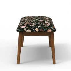 Chumbakdesign Jodhpur Bench - Bohemian Paisleys Black Furniture & Storage