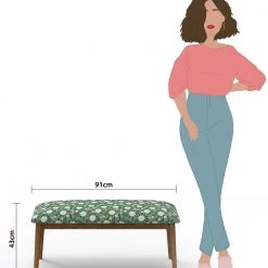 Chumbakdesign Furniture & Storage Jodhpur Bench - Spring Marigold Green