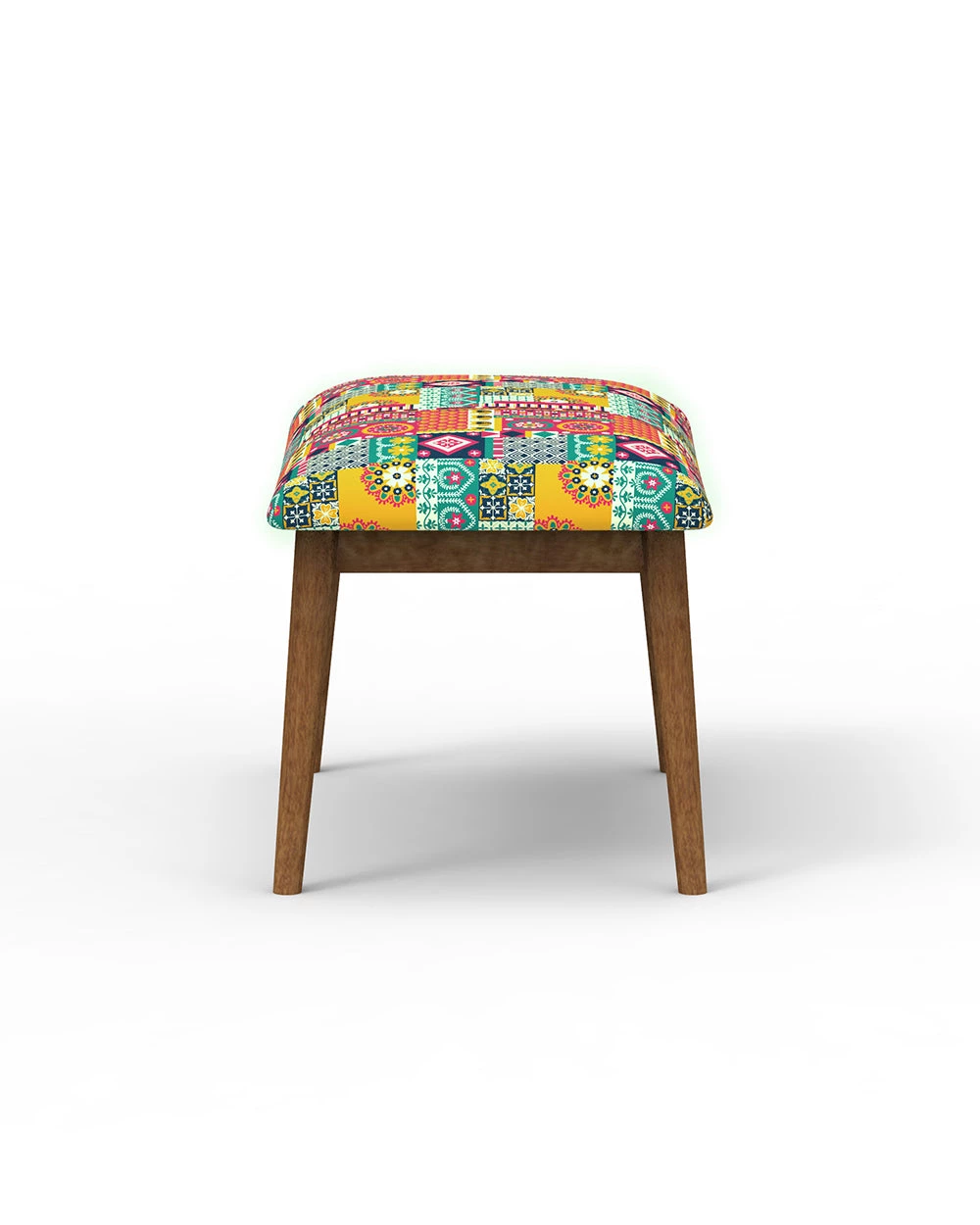 Chumbakdesign Jodhpur Bench Small- Floral Swirls Red 5 Chumbakdesign Jodhpur Bench Small- Floral Swirls Red